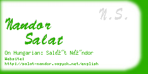 nandor salat business card